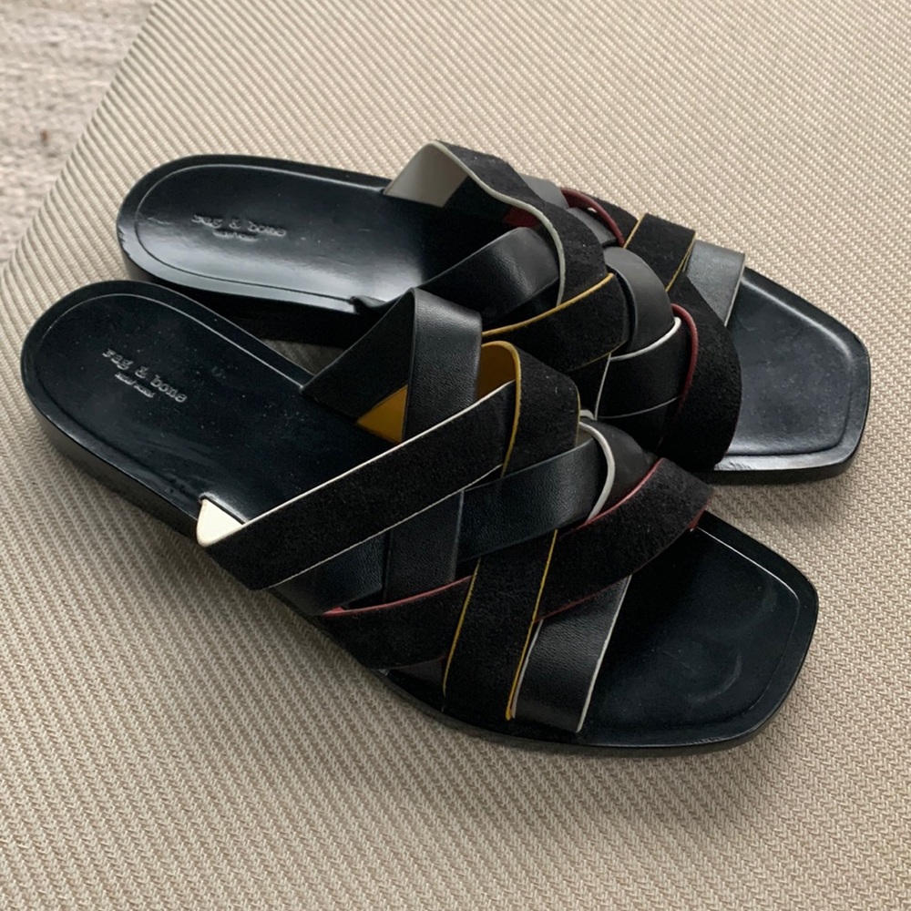 Rag & Bone square toe leather sandals